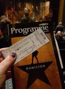 Musicals are my thing - I'm SO glad I got to see Hamilton!
